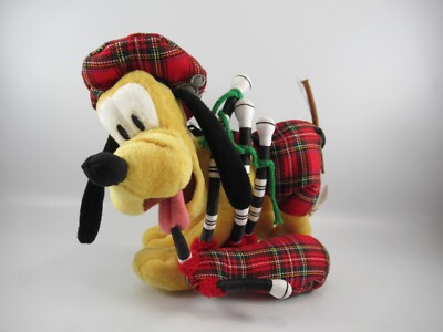 Disney World Scottish Pluto Bean Bag Plush 10''