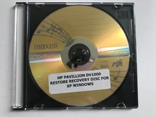 HP PAVILLION DV1000 RESTORE RECOVERY DISC FOR XP WINDOWS