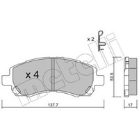 Metelli BremsbeläGe Vorne FüR Subaru Impreza Station Wagon Legacy II