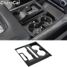 ⭕Car Carbon Fiber Center Console Gear Shift Cup Holder Trim For Ford F-150 21 22