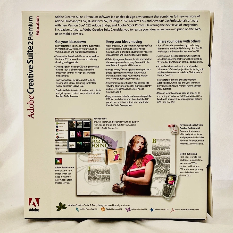 Vtg Adobe Creative Suite 2 Premium Education for Apple Mac Complete 6 Disc Set - Image 4 of 4