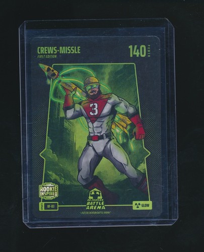 CREWS-MISSLE BO JACKSON BATTLE ARENA FIRST EDITION GLOW HOLO BF-83
