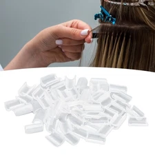 1 Bag U Tip Hair Extension Granule Salon Resin Transparent Wig Extension Thermal