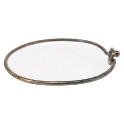 TIFFANY&Co. Bangle Hook & Eye Bracelet Ag925 K18 Silver Auth