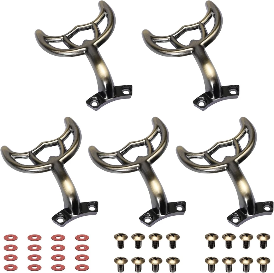 Ceiling Fan Blades Arm Antique Brass 42-Inch Fan Replacement Set 5 Pcs - Image 3 of 4