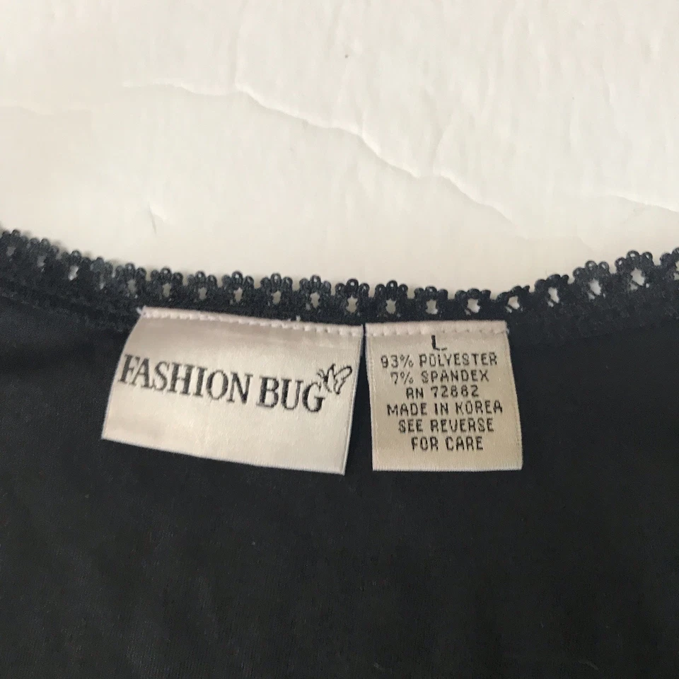 Vintage Y2K Fashion Bug Tank Top Womens Large Cami Crop Coquette Fairy Grunge - Image 2 of 4