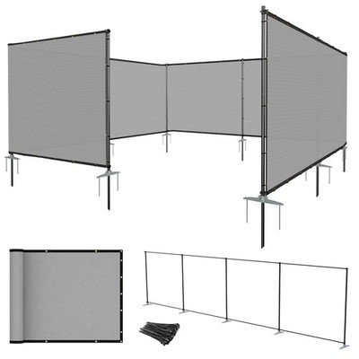 6ft Privacy Fence Screen Set Dog Fencing Panels Divider Fence Mesh Net Gray