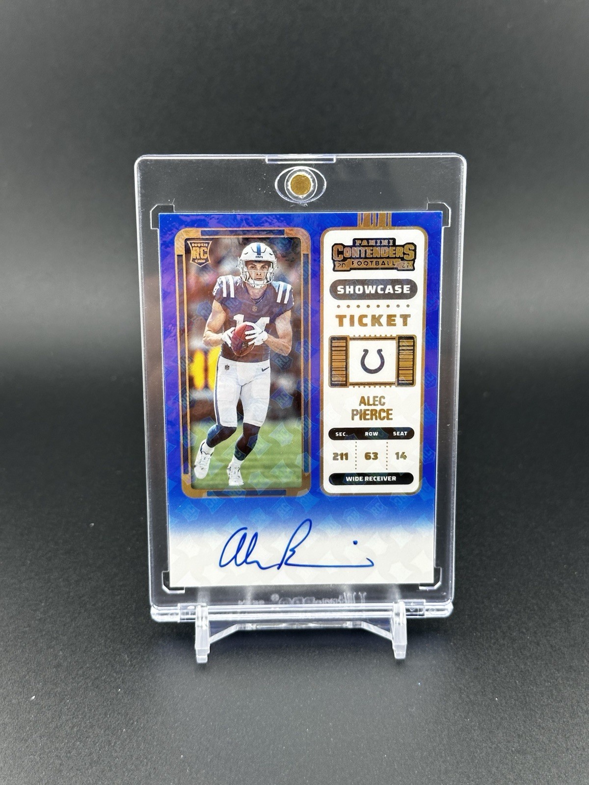 2022 Panini Contenders Alec Pierce Rookie Ticket RPS Showcase RC Auto SP Colts