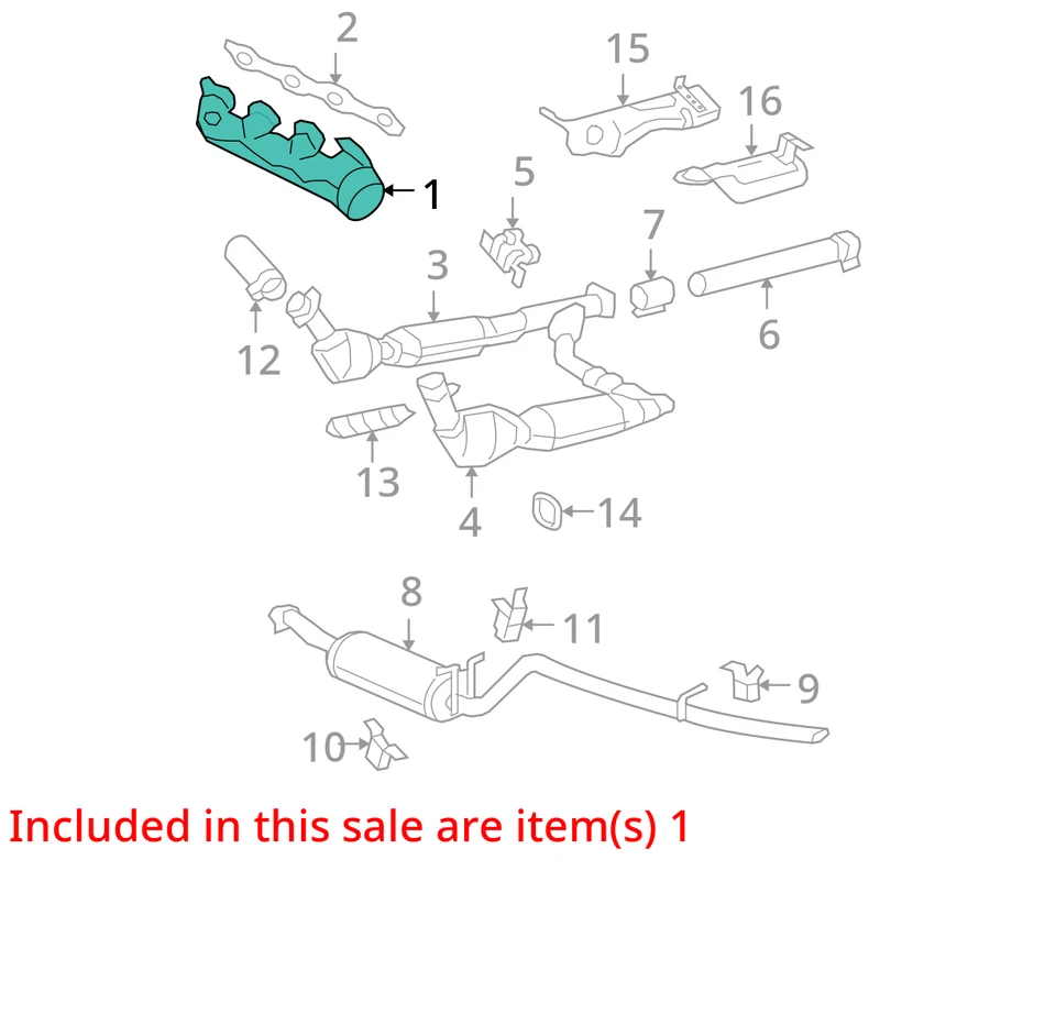 Ford Expedition 2003 turbocompresor colector de escape con turbocompresor BGQ3Q Foto 3 de 4