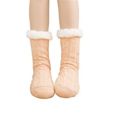 Warm Fuzzy Warm Thick Cozy Slipper Socks With Grippers for Christmas Gift Winter