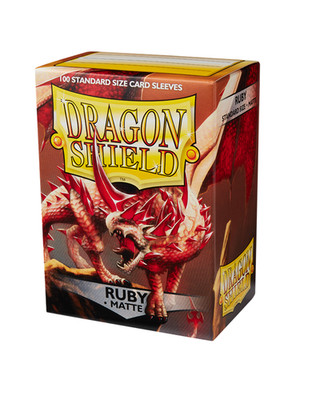 Dragon Shield Sleeves: Standard Matte - Ruby 100CT