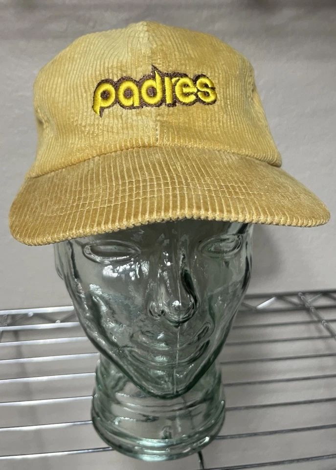 Vintage San Diego Padres Corduroy Snapback Baseball Hat Cap Made In USA - Image 2 of 4