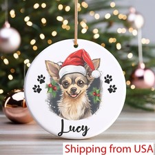 Chihuahua Ornament, Chihuahua Gifts, Chihuahua, Custom Dog Ornament, Personal...