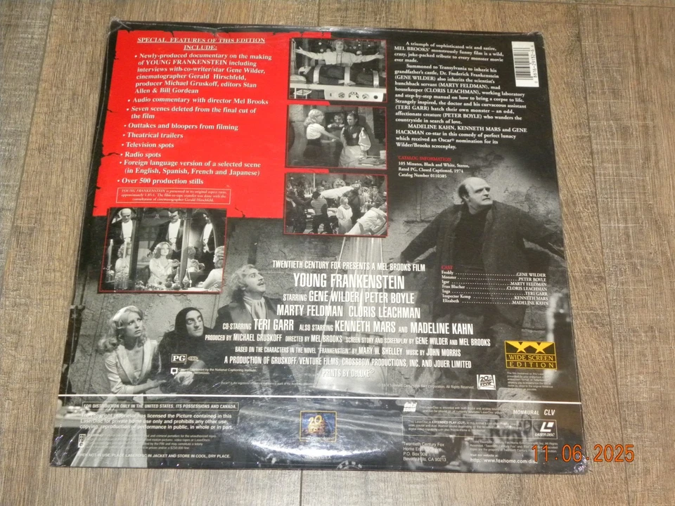 Young Frankenstein 1974 Laserdisc LD Widescreen Special Edition NEW SEALED! - Image 2 of 2