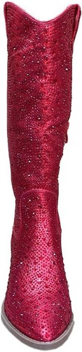 ABSOLEX Women Western Cowgirl Cowboy Pointed Toe Rhinestone Knee High Boots - 第 2/64 張圖片