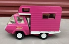 Vintage 1970s Tonka Pink Camper Truck Van Toy Pressed Steel