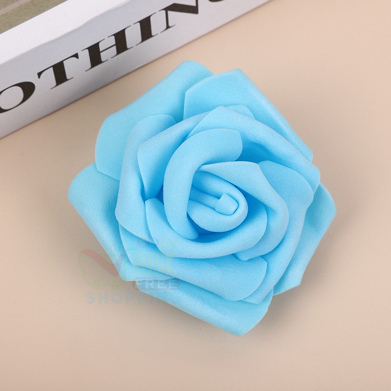 100 Pcs Large 6CM Artificial Flowers Foam Rose Heads Wedding Party Decor Bouquet