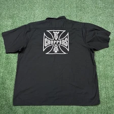 West Coast Choppers Jesse James Workwear Button Up Shirt Men's Size 3XL Black