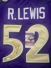 Ray Lewis Signed Baltimore Ravens Purple #52 Football Jersey AUTOGRAPH JSA COA