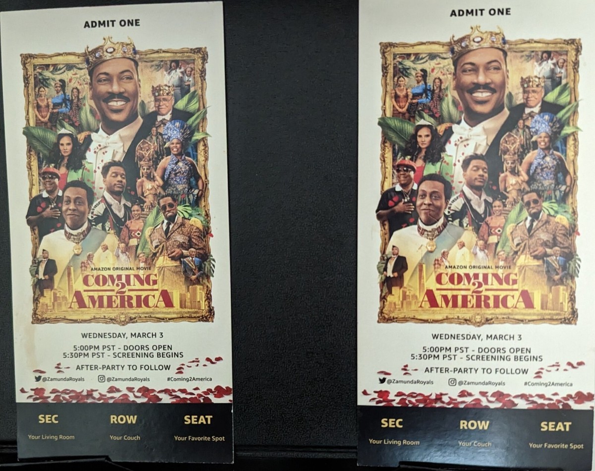 New Coming America Cast Crew Gift Box Movie Premiere Tix Uoma