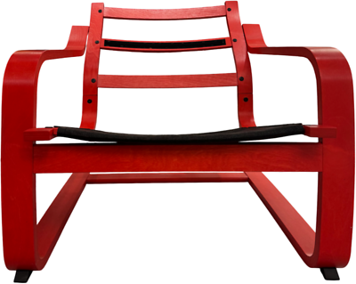 Brand New IKEA POANG Armchair Frame ONLY with Low Back Red Stained