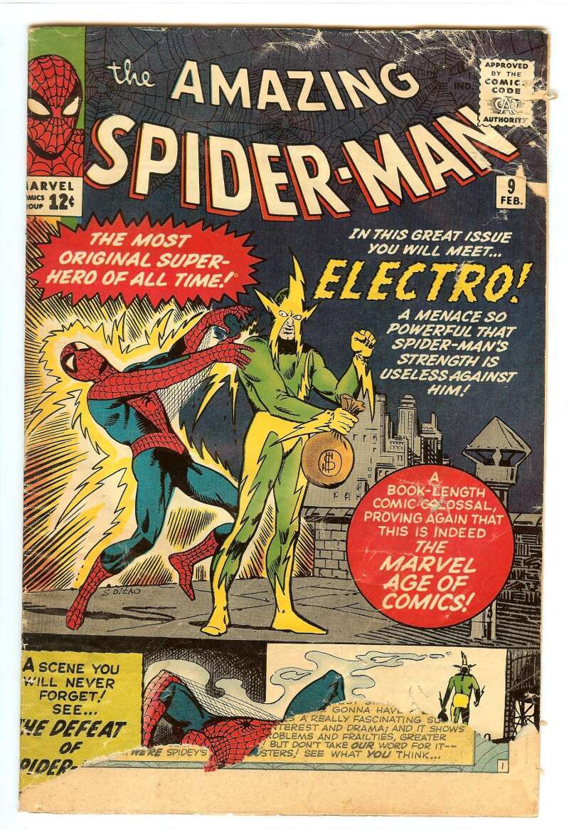AMAZING SPIDER-MAN #9 1.0 // 1ST APPEARANCE OF ELECTRO MARVEL