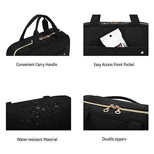 Toiletry Bag Travel Bag with Hanging Hook, Water-resistant Makeup Large Black - Picture 7 of 8