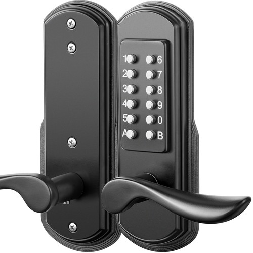Mechanical Door Lock Keyless Entry Digital Code Keypad Security Not Deadbolt - Picture 31 of 37