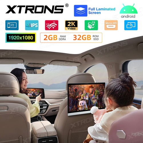 1 Stück Android 11 Auto Monitor Kopfstütze Player HDMI In 2K Video 4Core 2GB+32G - Bild 2 von 21