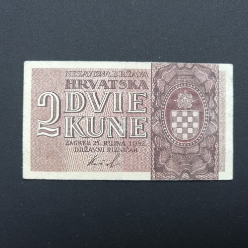 CROATIA 2 KUNA 1942 P-8b VF
