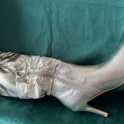 (NEU), US, Gold Metallic Stiefel mit spitzer Spitze, Gr. 7 - Bild 3 von 7