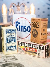 1940's-WW2-Reenactment-REPLICA Pre assembled 1940s housewife shopping products.