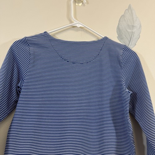 Vineyard Vines Girls Fine Line Stripe Tisbury Dress Size L-14 Stretch Knit - Picture 5 of 7