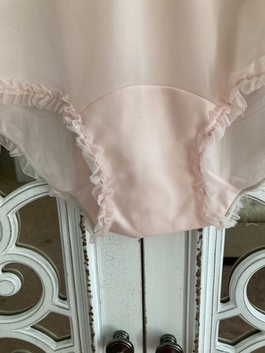 NWOT Vtg Gotham Gold Stripe Nylon Tricot Ruffle Applique Dbl Gusset Panties! 5 - Picture 6 of 12