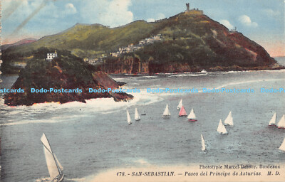 R189381 Fototypie Marcel Delboy. San Sebastian. Paseo del Principe de Asturias.