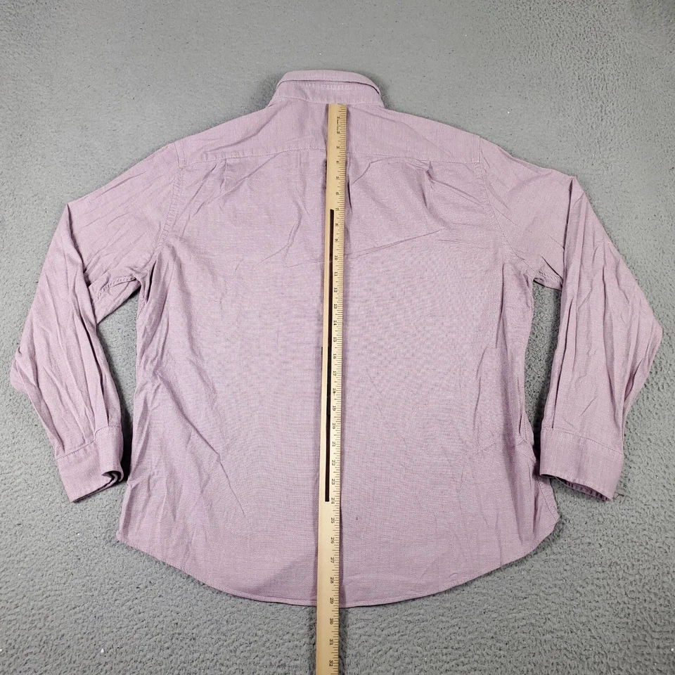 Camisa Ben Sherman Para Hombre Talla 17 Vestido Púrpura Abotonada Manga Larga * Foto 4 de 4