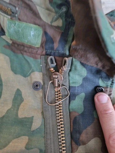 1970 Camo Military Cold Weather Coat W/Liner OG-106 M-65 Size Medium Gibraltar - Picture 9 of 21