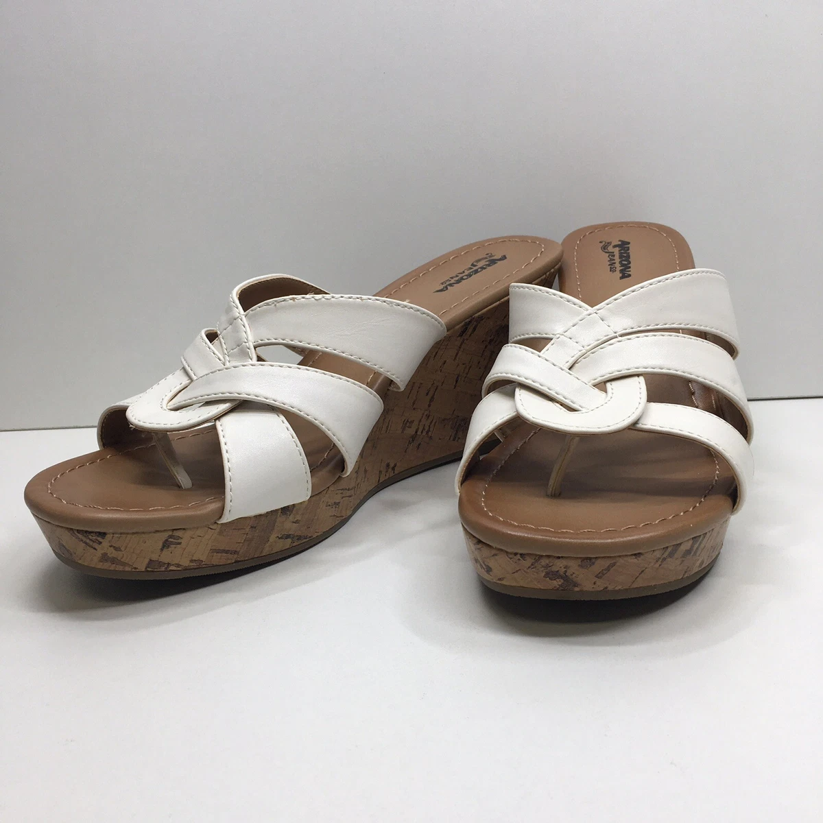White platform sandals size 11 clearance