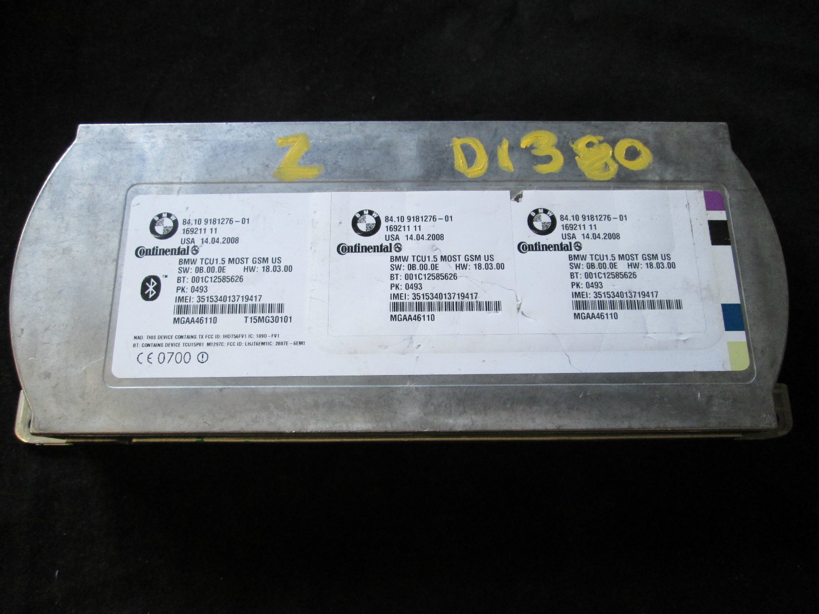 08-09 BMW X5 bluetooth Control Module OEM # 84109181276 GENUINE  