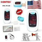 LED Pulse Oximeter finger SpO2 Pulse Rate oxygen saturation pouch+lanyard,