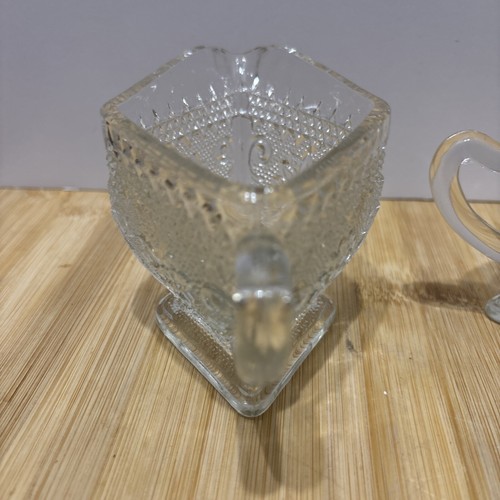 Vintage Indiana Tiara Clear Depression Glass Creamer & Sugar Diamond Shape - Picture 8 of 17