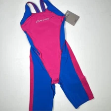 Dolfin Kneeskin PLATINUM 2 PRO Technical Racing Series Womans Swimsuit Blue Pink