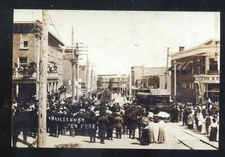 REAL PHOTO HAILEYBURY ONTARIO DOWNTOWN STREET SCENE POSTCARD COPY CANADA