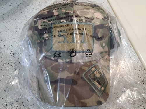 5.11 CAMO TACTICAL HAT. AWESOME COLORING. BRAND NEW STILL IN SEALED BAG W/ TAGS - Picture 6 of 16