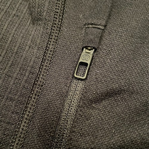 Chaqueta Lululemon Engineered Warmth Para Hombre Pequeña Negra Lana Merino Cremallera Completa Delgada - Imagen 12 de 16