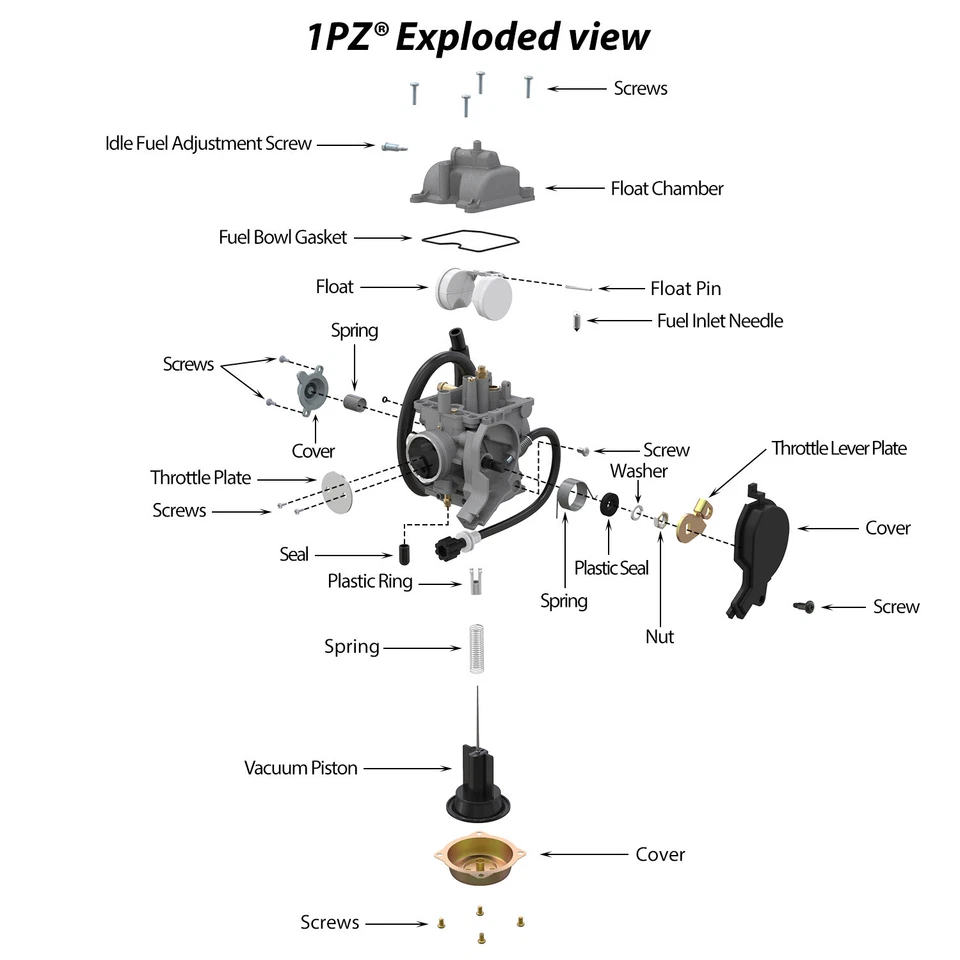 Carburador para Suzuki LT-F400 LTF400 LTF400F Eiger 400 4x4 2x4 13200-38F40 Carb Foto 2 de 4
