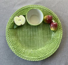 The Mane Lion Ceramic Italy Apple Platter Plate Serving Dish Bowl Vintage 12”