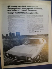 1971 AMC Javelin large mag car ad -"All sporty cars look much the same, except"