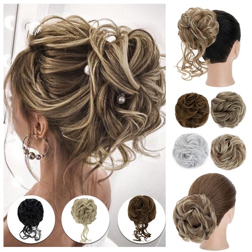 Curly Messy Bun Hair Piece Updo Thick Claw Clip in Hair Extensions Real As Human - 第 16/41 張圖片
