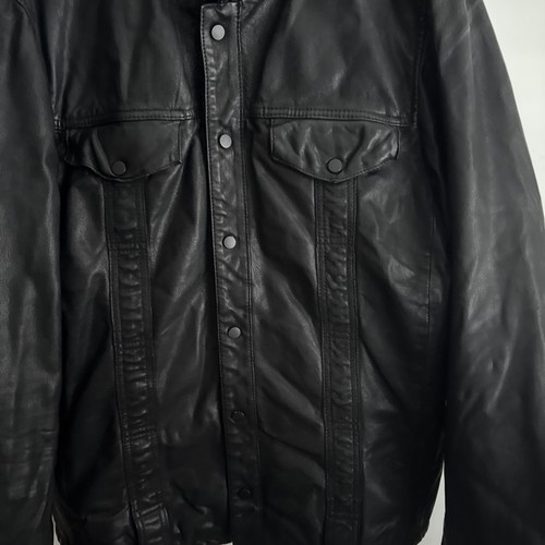 ALL SAINTS Leather Shirt Jacket MEDIUM Black Mens HOLMES Celebrity Over Biker L - Imagen 5 de 7